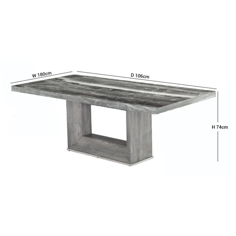 Blade Dining Table - Pedestal - Marble - Variation Available