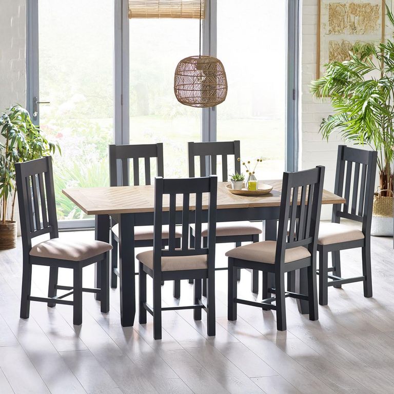 Bordeaux Extending Dining Table - 180cm-220cm - 6-8 Seater - Butterfly - Grey