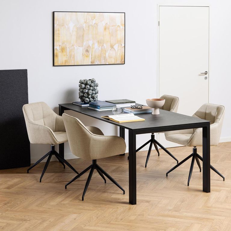 Brentford Dining Table - 8 Seater - 200cm - Black Ceramic