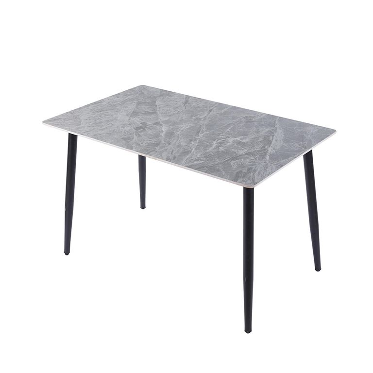 Breton Compact 4 Seater Grey Ceramic Dining Table - 120cm