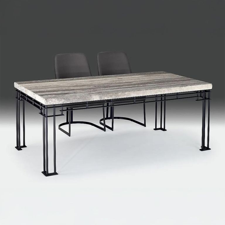Brooklyn Dining Table - 8 Seater - Marble with Metal Base - Variation Available