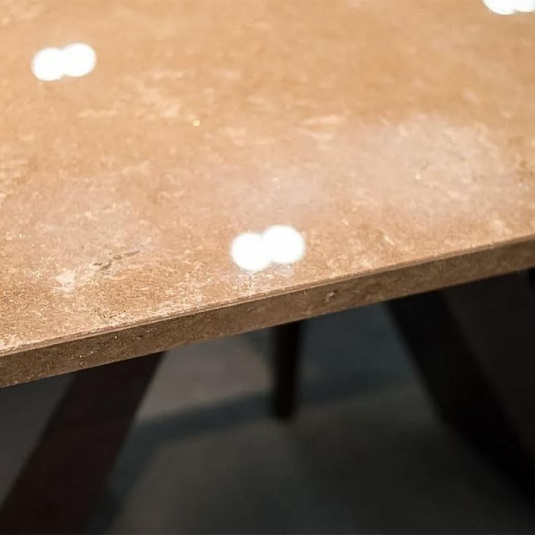 Butterfly Dining Table - Marble with Wooden Pedestal Base - Variation Available