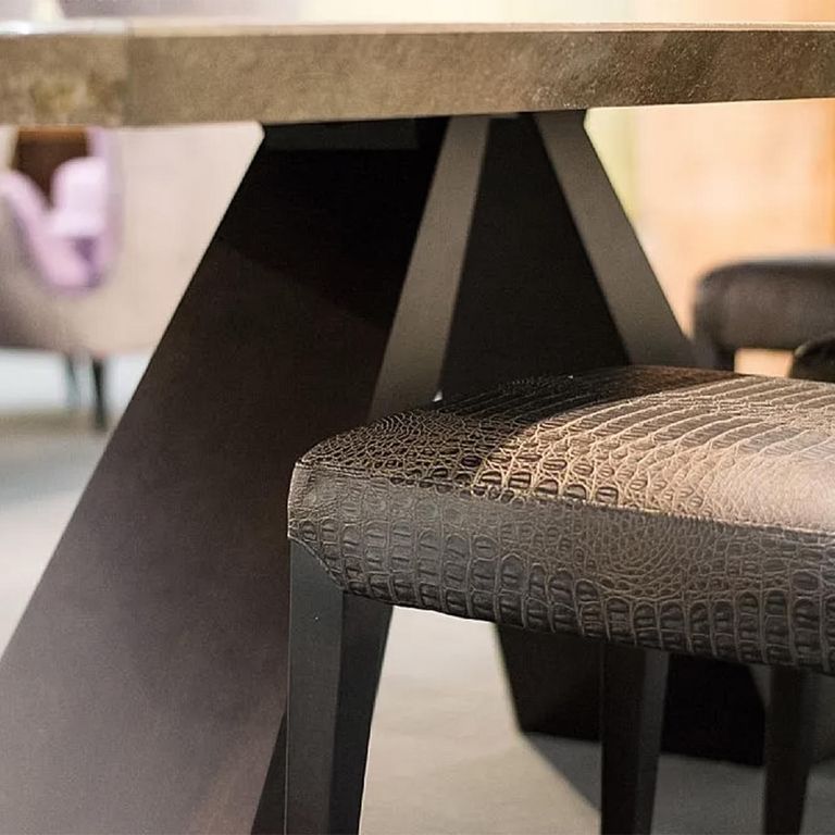 Butterfly Dining Table - Marble with Wooden Pedestal Base - Variation Available