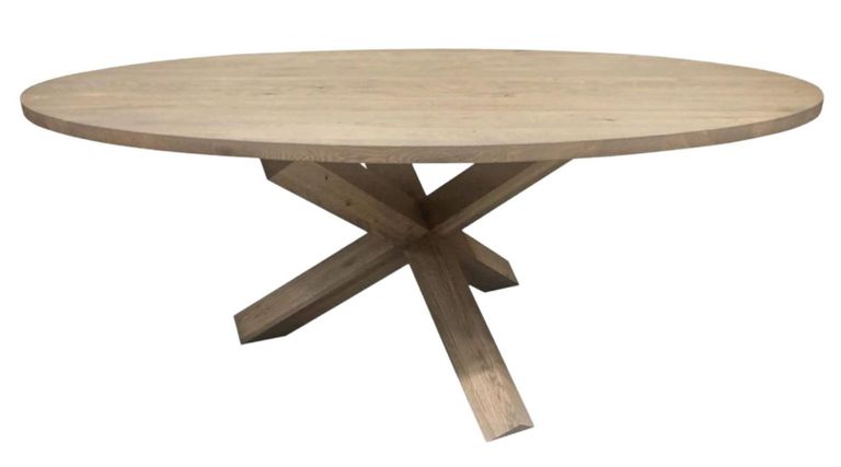 Camas Oval Dining Table with Spider Legs - Oak - Variation Available