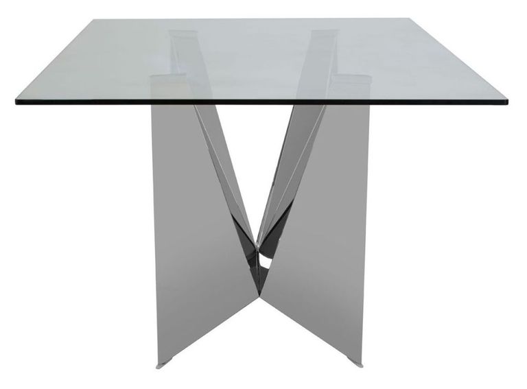 Carlox Dining Table - 8 Seater - 200cm - Glass with Chrome Base