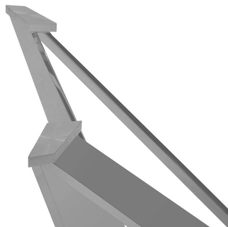 Carlox Dining Table - 8 Seater - 200cm - Glass with Chrome Base