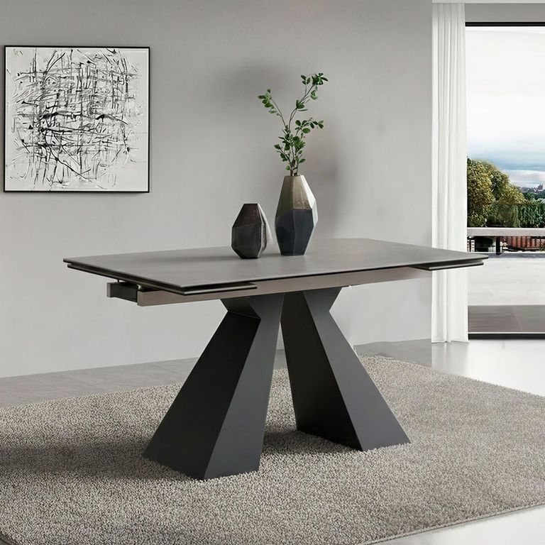 Cassino 6-8 Seater Grey Ceramic Extending Dining Table - 140cm-200cm