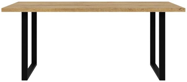 Chevron Oak Effect 6 Seater Dining Table