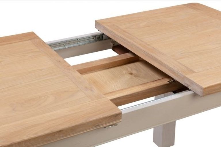 Clarion Dining Table - 4-6 Seater - 120cm-153cm - Extending - Oak and Grey