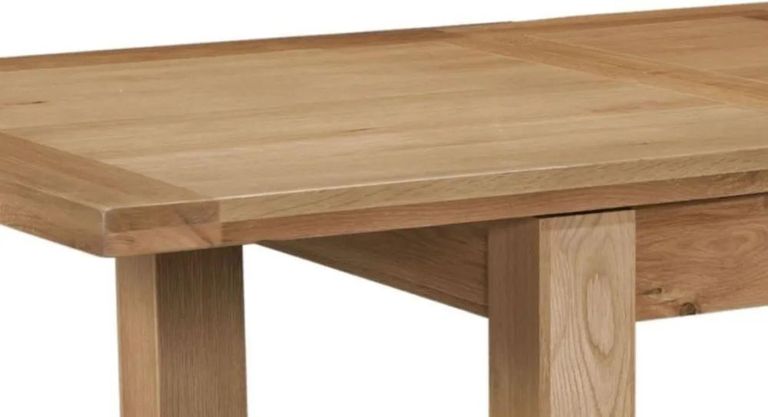 Clearance - Appleby Oak 4 Seater Extending Dining Table with 2 Extensions - FSS15937