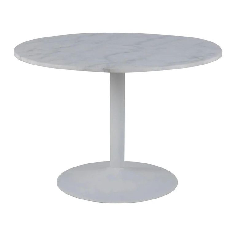 Clearance - Tarifa White Marble 2 Seater Round Dining Table - 110cm - FSS16420