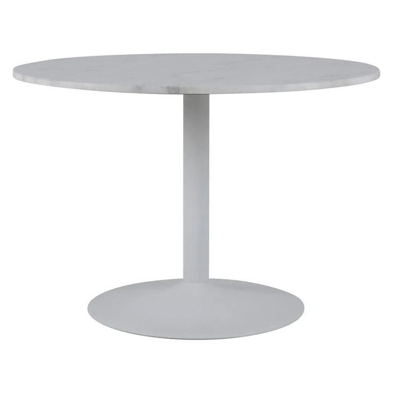 Clearance - Tarifa White Marble 2 Seater Round Dining Table - 110cm - FSS16420