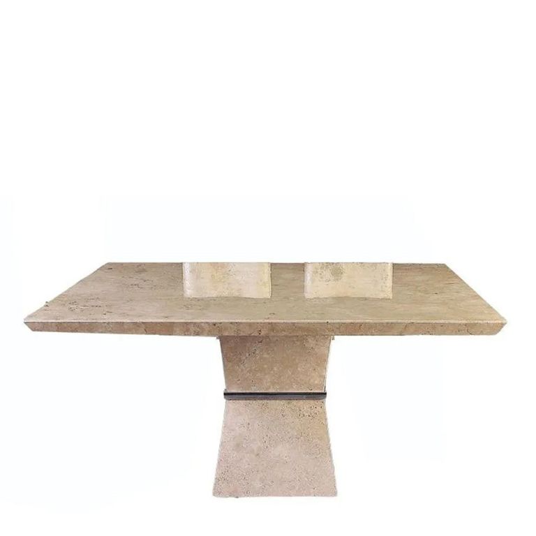 Clepsy Plus Dining Table - 8 Seater - Square - Marble with Pedestal Base - Variation Available