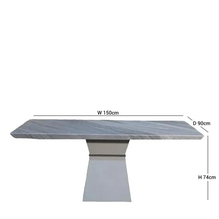 Clepsy Plus Dining Table - Marble with Pedestal Base - Variation Available