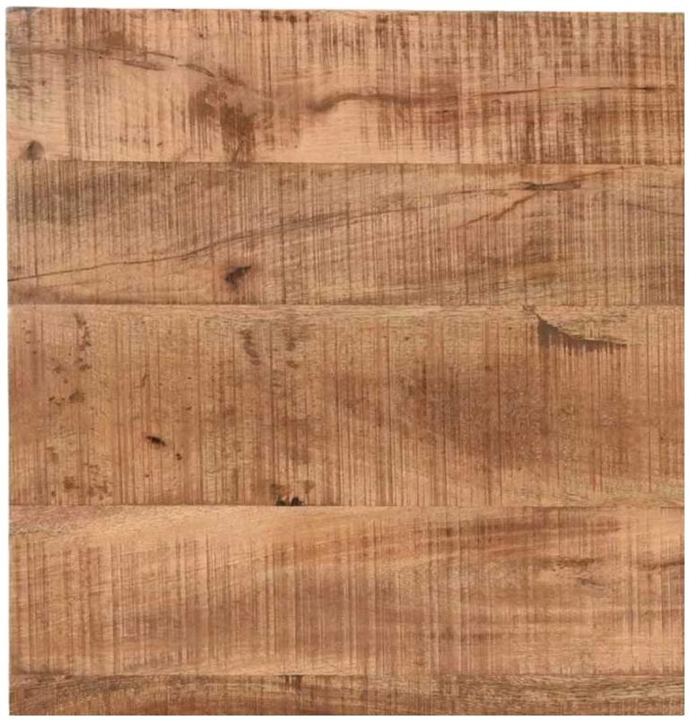 Coastal White and Wood 6 Seater Dining Table