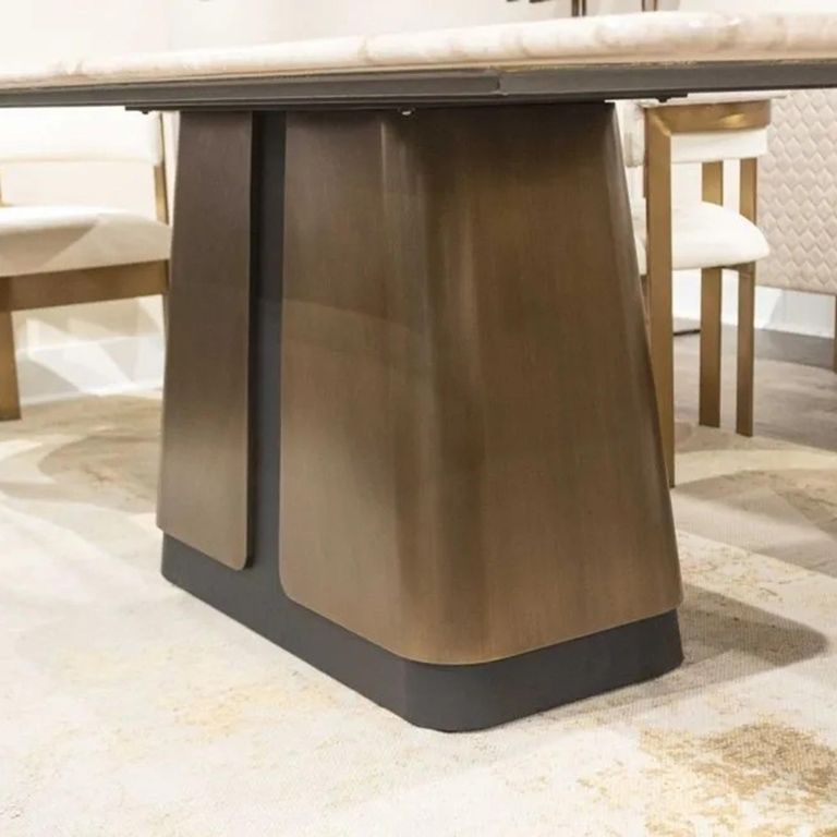 Compass Dining Table - Pedestal - Marble - Variation Available