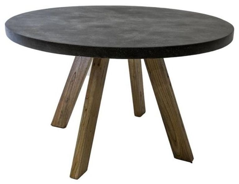 Concrete Top 4 Seater Round Dining Table