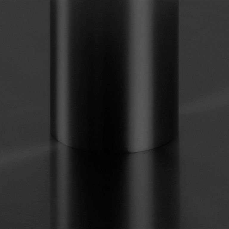 Corby Round Dining Table - 4 Seater - 105cm - White Marble Effect and Black