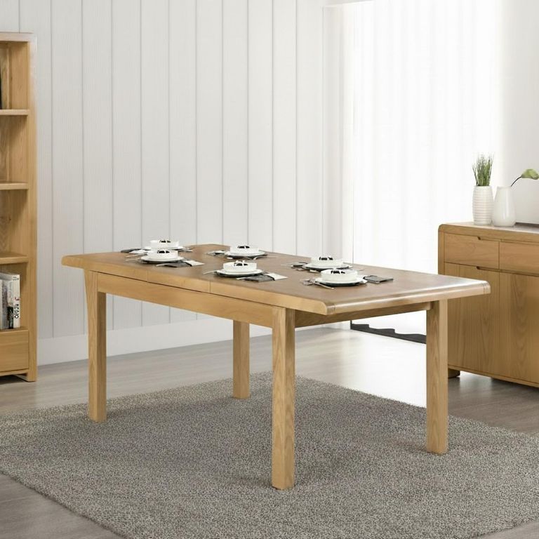 Curve Extending Dining Table - 6-8 Seater - 150cm-200cm - Oak