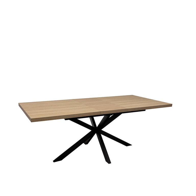 Dalton Light Oak 6-8 Seater Extending Dining Table with Spider Legs - 160cm-200cm