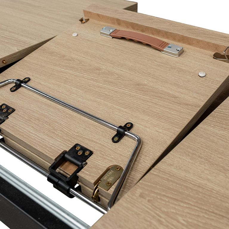 Dalton Light Oak 6-8 Seater Extending Dining Table with Spider Legs - 160cm-200cm