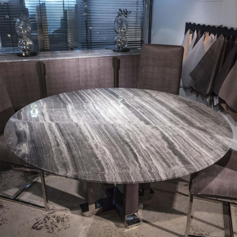 Daytona Dining Table - Round - Marble with Pedestal Base - Variation Available