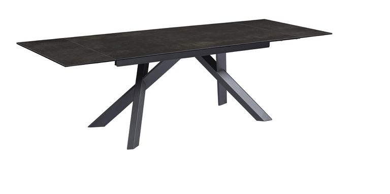 Derby Dark Grey Ceramic 6 Seater Extending Dining Table - 180cm