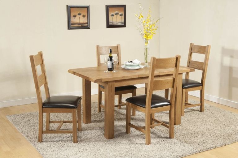 Dorset Dining Table - 4-6 Seater - 120cm-153cm - Extending - Oak