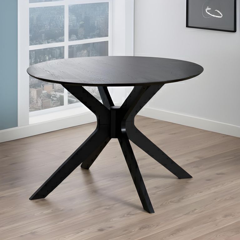 Duncan Round Dining Table - 2 Seater - 105cm - Black