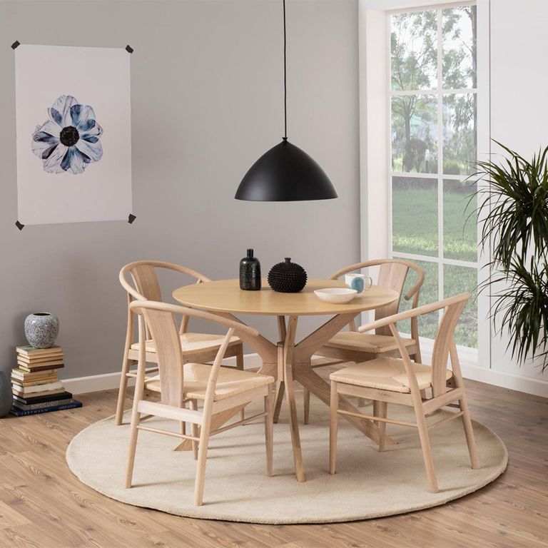 Duncan Round Dining Table - 2 Seater - 105cm - Oak