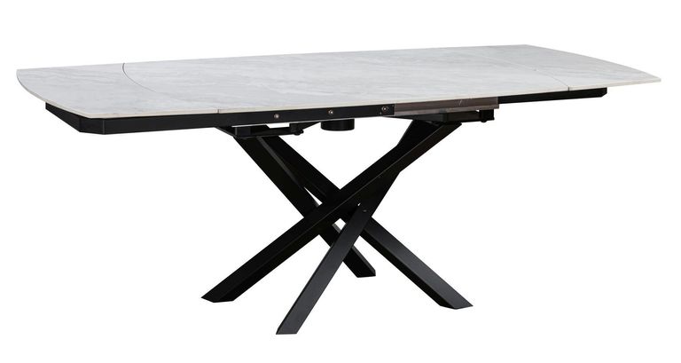 Elia Pearla Grey Ceramic 4-6 Seater Extending Dining Table - 120cm-180cm
