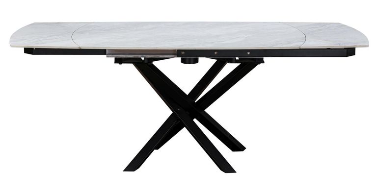Elia Pearla Grey Ceramic 4-6 Seater Extending Dining Table - 120cm-180cm
