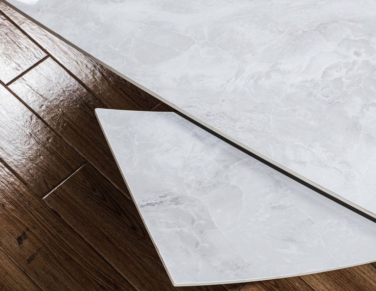 Elia Pearla Grey Ceramic 4-6 Seater Extending Dining Table - 120cm-180cm