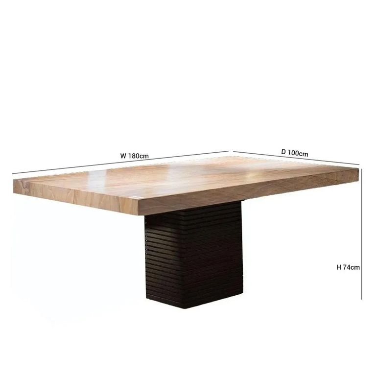 Espresso Dining Table - Marble with Pedestal Base - Variation Available