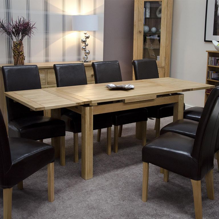 Elegance Extending Dining Table - 4-8 Seater - 130cm-220cm - Oak