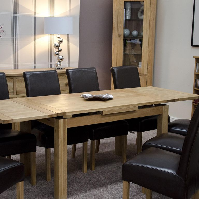 Elegance Extending Dining Table - 4-8 Seater - 130cm-220cm - Oak