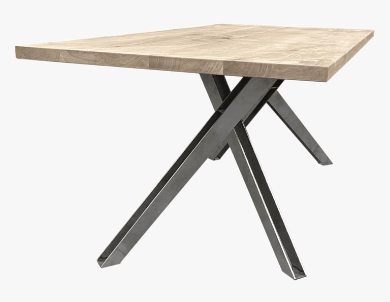 Fillmore Dining Table with Cross Legs - Oak - Variation Available