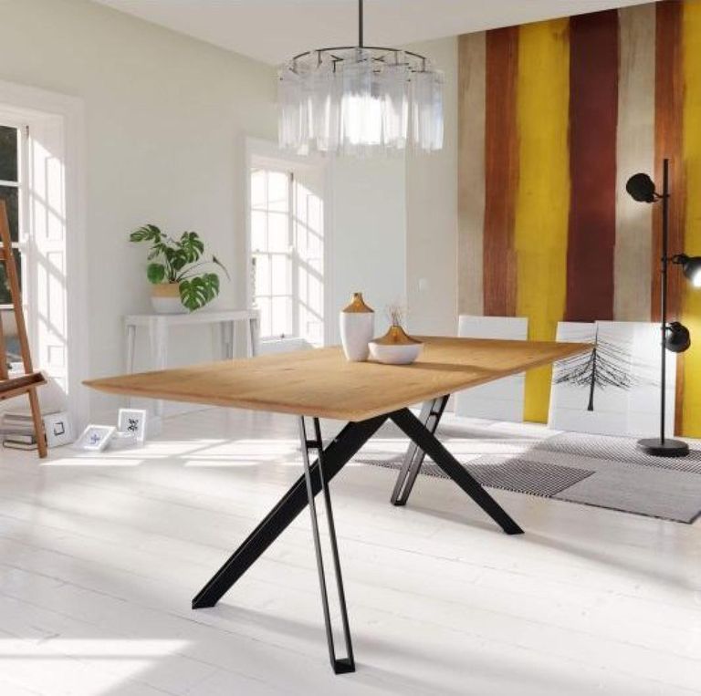 Fillmore Dining Table with Cross Legs - Oak - Variation Available