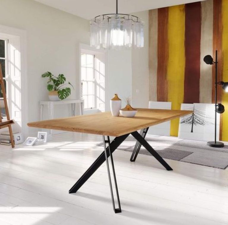 Fillmore Dining Table with Cross Legs - Oak - Variation Available