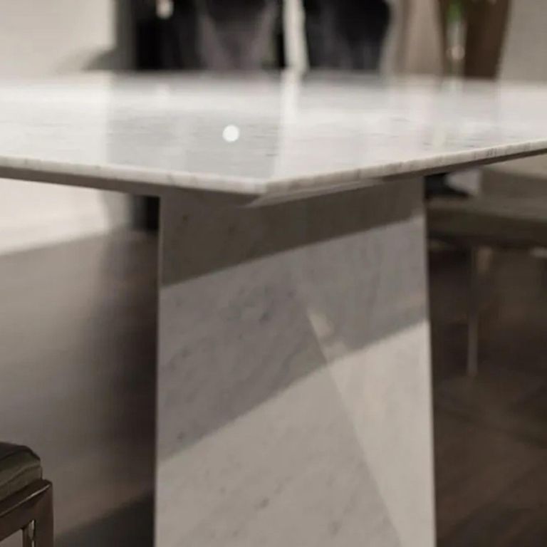 Freedom Dining Table - Marble with Steel Pedestal Base - Variation Available