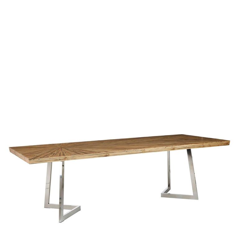 Gabar Dining Table - 10 Seater - 240cm - Natural Bamboo Wood