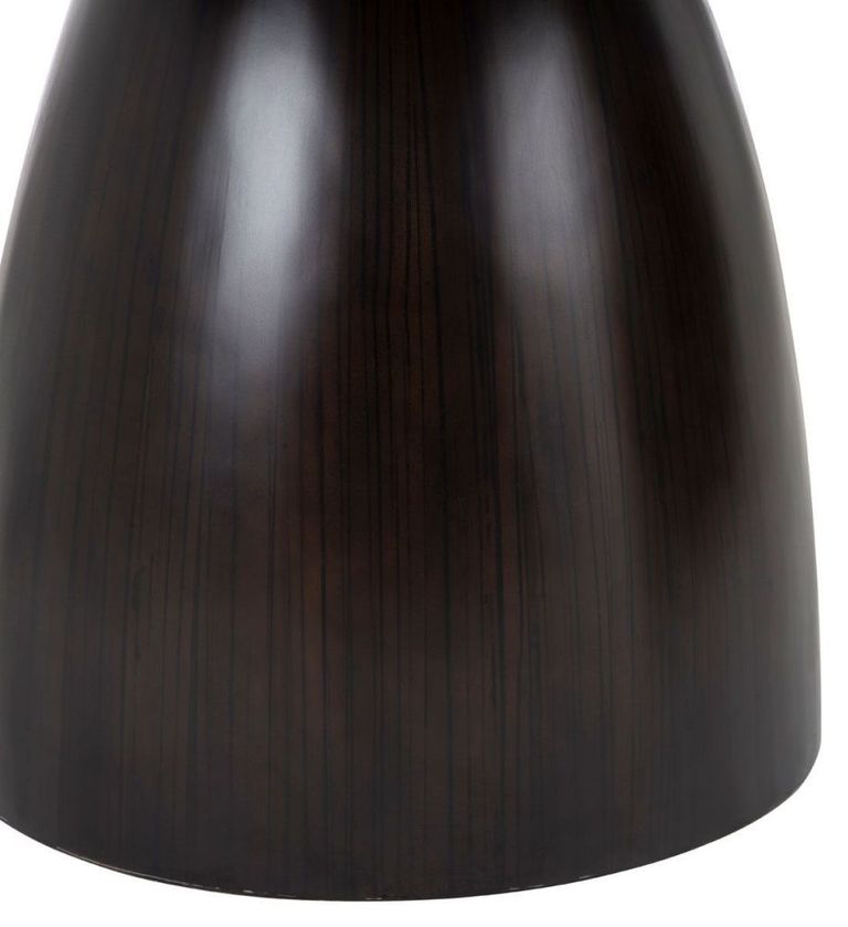 Gabo Dining Table - 4 Seater - 120cm - Round Pedestal - Dark Ebony Bamboo