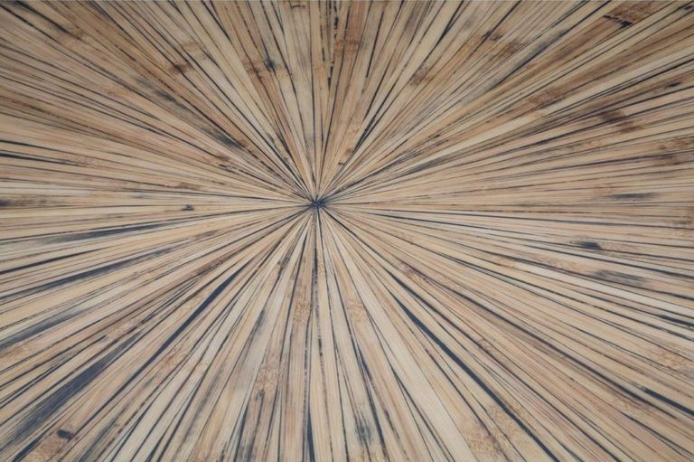 Gabo Dining Table - 4 Seater - 120cm - Round Pedestal - Dark Ebony Bamboo