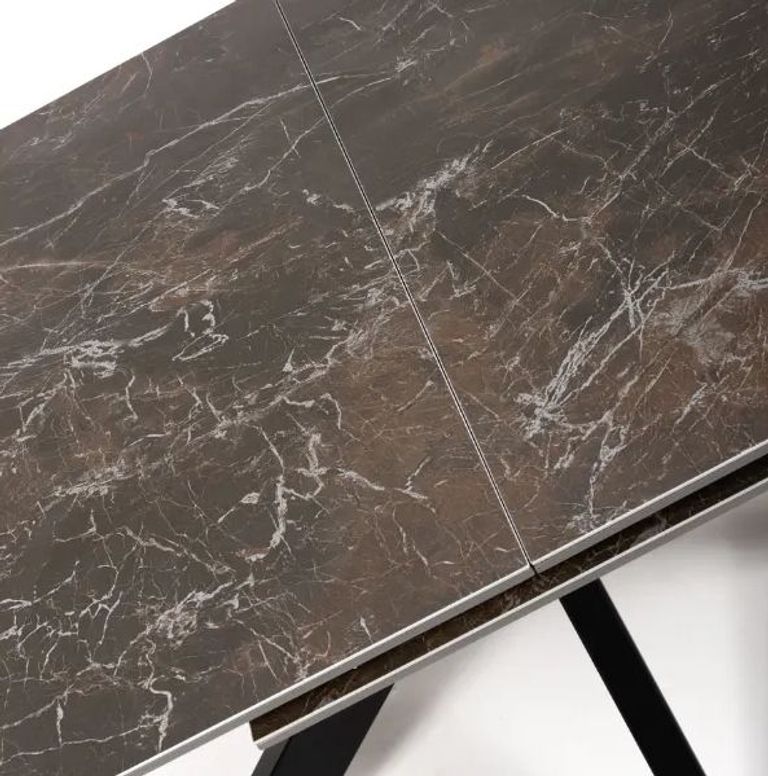 Galaxy Extending Dining Table - Brown Ceramic - 4-6 Seater - 140cm-180cm