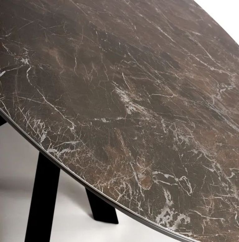 Galaxy Dining Table - Brown Ceramic - 6 Seater - 180cm - Oval