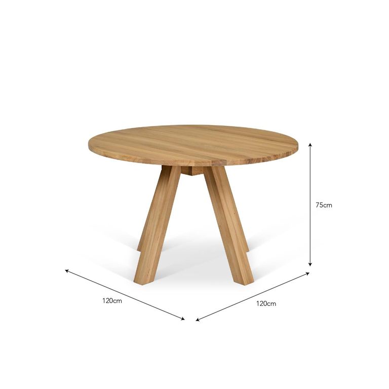 Hambledon Round Dining Table Natural Oak