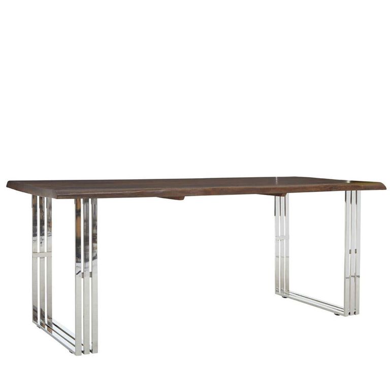 Hampstead Dining Table - 6 Seater - 180cm - Acacia Wood and Metal