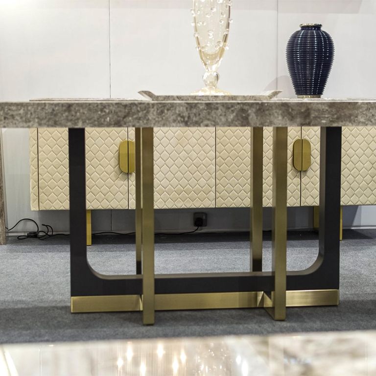 Harry Dining Table - Marble with Metal Pedestal Base - Variation Available