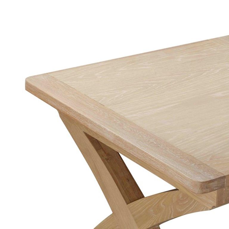 Hayley Dining Table - 6-10 Seater - 180cm-240cm - Extending - with Cross Legs - Oak