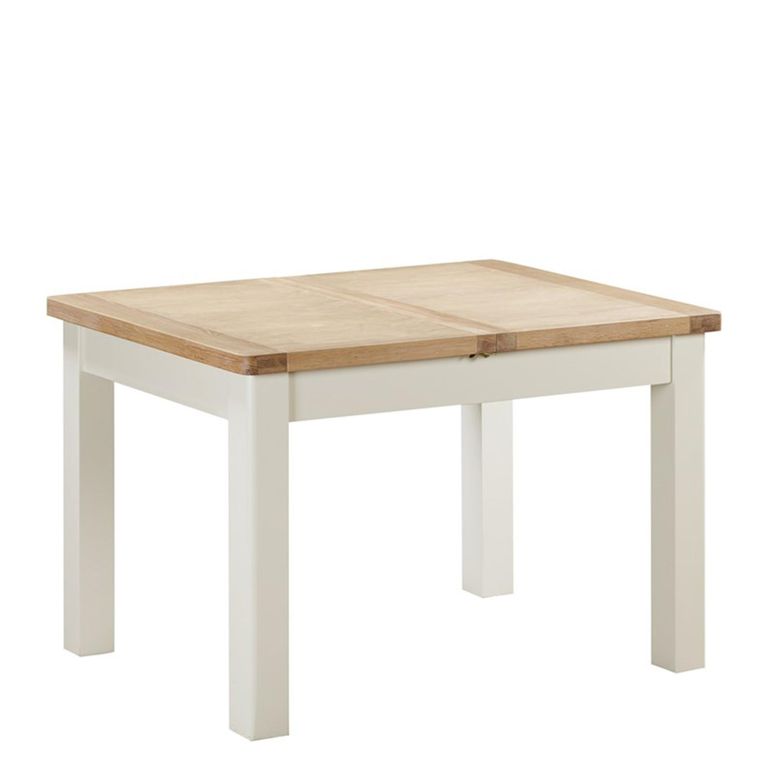 Hayley Dining Table - 4-6 Seater - 120cm-153cm - Extending - Oak and White
